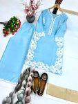 9DESIGNER NATURAL SILK EMBROIDRY WORK WITH HEAVY PERAL MOTI HAND WORK TOP PALAZZO WITH DUPATTA FESTIVE WEAR WHOLESALE PRICE ETHNIC GARMENT (12)