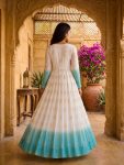 ATTARACTIVE SHADED CRUNCHY PIPE SEQUENCE EMBROIDERY WORK GOWN FESTIVE WEAR WHOLESALE PRICE ETHNIC GARMENT (9)