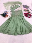 ATTRACTIVE CHINON EMBROIDERY SEQUENCE BUTTA WORK LEHENGA SAREE WITH STITCHED BLOUSE PARTY WEAR WHOLESALE PRICE ETHNIC GARMENT (2)