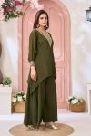 ATTRACTIVE CHINON EMBROIDERY, SEQUENCE & CODING WORK TOP PALAZZO SET PARTY WEAR WHOLESALE PRICE ETHNIC GARMENT (8)