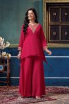 ATTRACTIVE CHINON EMBROIDERY, SEQUENCE & CODING WORK TOP PALAZZO SET PARTY WEAR WHOLESALE PRICE ETHNIC GARMENT (20)