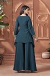 ATTRACTIVE CHINON EMBROIDERY, SEQUENCE & CODING WORK TOP PALAZZO SET PARTY WEAR WHOLESALE PRICE ETHNIC GARMENT (32)