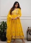 ATTRACTIVE COTTON EMBROIDERY WORK TOP VOTTOM WITH DUPATTA FESTIVE WEAR WHOLESALE PRICE ETHNIC GARMENT (13)