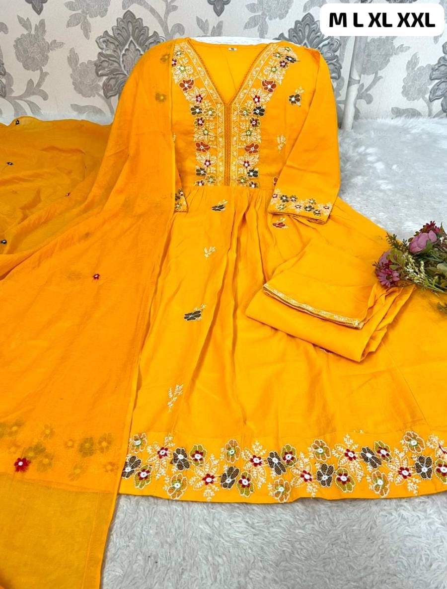 ATTRACTIVE COTTON EMBROIDERY WORK TOP VOTTOM WITH DUPATTA FESTIVE WEAR WHOLESALE PRICE ETHNIC GARMENT (5)