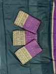 ATTRACTIVE LICHI SILK JACQUARD WORK SAREE WITH UNSTITCHED BLOUSE FESTIVE WEAR WHOLESALE PRICE ETHNIC GARMENT (2)