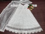 ATTRACTIVE ORGANZA CHAIN STITCHED HEAVY WORK GOWN WITH DUPATTA FESTIVE WEAR WHOLESALE PRICE ETHNIC GARMENT (3)
