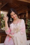 ATTRACTIVE RUSSIAN SILK DIGITAL PRINTED WITH EMBROIDERY ZARI SQUENCE WORK GOWN WITH DUPATTA WEDDING WEAR WHOLESALE PRICE ETHNIC GARMENT (3)