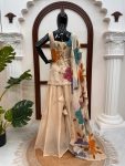 ATTRACTIVE TABBY ORGANZA SILK BRUSH PRINT WITH INTRICATE SEQUNCE WORK TOP PALAZZO WITH DUPATTA CASUAL WEAR WHOLESALE PRICE ETHNIC GARMENT (3)