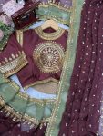 BOLLYWOOD TABBY SILK THREAD WITH SEQUENCE WORK SAREE WITH UNSTITCHED BLOUSE PARTY WEAR WHOLESALE PRICE ETHNIC GARMENT (3)