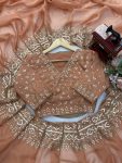 BOLLYWOOD TIBBY SILK INTRICATE THRED WITH SEQUNCE WORK SAREE WITH UNSTITCHED BLOUSE WEDDING WEAR WHOLESALE PRICE ETHNIC GARMENT (5)
