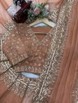BOLLYWOOD TIBBY SILK INTRICATE THRED WITH SEQUNCE WORK SAREE WITH UNSTITCHED BLOUSE WEDDING WEAR WHOLESALE PRICE ETHNIC GARMENT (5)
