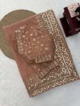 BOLLYWOOD TIBBY SILK INTRICATE THRED WITH SEQUNCE WORK SAREE WITH UNSTITCHED BLOUSE WEDDING WEAR WHOLESALE PRICE ETHNIC GARMENT (5)