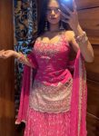 DESIGNER CHINON SILK SEQUENCE EMBROIDERY WORK TOP LEHENGA WITH DUPATTA WEDDING WEAR WHOLESALE PRICE ETHNIC GARMENT (4)