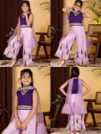 DESIGNER COTTON BLEND EMBROIDERY GOTTA PATTI LACE WORK KID’S TOP PALAZZO WITH DUPATTA FESTIVE WEAR WHOLESALE PRICE ETHNIC GARMENT (3)