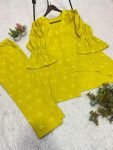 DESIGNER COTTON EMBROIDERY WORK CO-ORD SET PARTY WEAR WHOLESALE PRICE ETHNIC GARMENT (1)