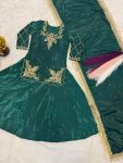 DESIGNER CREPE SILK EMBROIDERY SEQUENCE WORK KID’S TOP LEHENGA WITH DUPATTA WEDDING WEAR WHOLESALE PRICE ETHNIC GARMENT (4)
