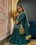DESIGNER CREPE SILK EMBROIDERY SEQUENCE WORK KID’S TOP LEHENGA WITH DUPATTA WEDDING WEAR WHOLESALE PRICE ETHNIC GARMENT (4)