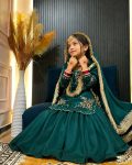 DESIGNER CREPE SILK EMBROIDERY SEQUENCE WORK KID’S TOP LEHENGA WITH DUPATTA WEDDING WEAR WHOLESALE PRICE ETHNIC GARMENT (4)