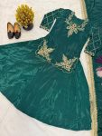 DESIGNER CREPE SILK EMBROIDERY SEQUENCE WORK KID’S TOP LEHENGA WITH DUPATTA WEDDING WEAR WHOLESALE PRICE ETHNIC GARMENT (4)
