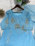 DESIGNER CRUNCHY BEADS WITH EMBROIDERY WORK TOP PALAZZO WITH DUPATTA FESTIVE WEAR WHOLESALE PRICE ETHNIC GARMENT (2)