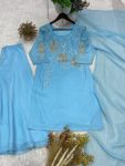 DESIGNER CRUNCHY BEADS WITH EMBROIDERY WORK TOP PALAZZO WITH DUPATTA FESTIVE WEAR WHOLESALE PRICE ETHNIC GARMENT (2)
