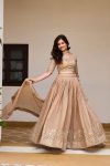 DESIGNER CRUNCHY EMBROIDERY SEQUENCE WORK LEHENGA CHOLI WITH DUPATTA WEDDING WEAR WHOLESALE PRICE ETHNIC GARMENT (6)
