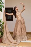 DESIGNER CRUNCHY EMBROIDERY SEQUENCE WORK LEHENGA CHOLI WITH DUPATTA WEDDING WEAR WHOLESALE PRICE ETHNIC GARMENT (6)
