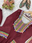 DESIGNER CRUNCHY EMBROIDERY WORK TOP DHOTI AND DUPATTA FESTIVE WEAR WHOLESALE PRICE ETHNIC GARMENT (5)