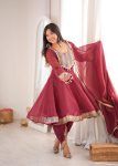 DESIGNER CRUNCHY EMBROIDERY WORK TOP DHOTI AND DUPATTA FESTIVE WEAR WHOLESALE PRICE ETHNIC GARMENT (5)