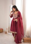 DESIGNER CRUNCHY EMBROIDERY WORK TOP DHOTI AND DUPATTA FESTIVE WEAR WHOLESALE PRICE ETHNIC GARMENT (5)
