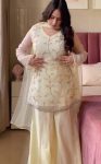 DESIGNER CRUNCHY GEORGETTE SILK MULTI EMBROIDERY AND HAND BEADS WORK TOP PALAZZO WITH DUPATTA WEDDING WEAR WHOLESALE PRICE ETHNIC GARMENT (10)