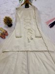 DESIGNER CRUNCHY GEORGETTE SILK MULTI EMBROIDERY AND HAND BEADS WORK TOP PALAZZO WITH DUPATTA WEDDING WEAR WHOLESALE PRICE ETHNIC GARMENT (10)