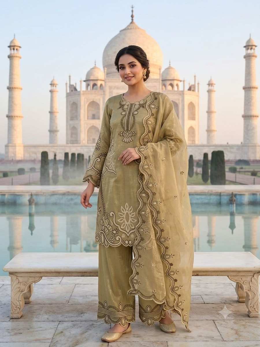 DESIGNER CRUNCHY SEQUENCE EMBROIDERY WITH CUT WORK TOP PALAZZO WITH DUPATTA WEDDING WEAR WHOLESALE PRICE ETHNIC GARMENT (3)