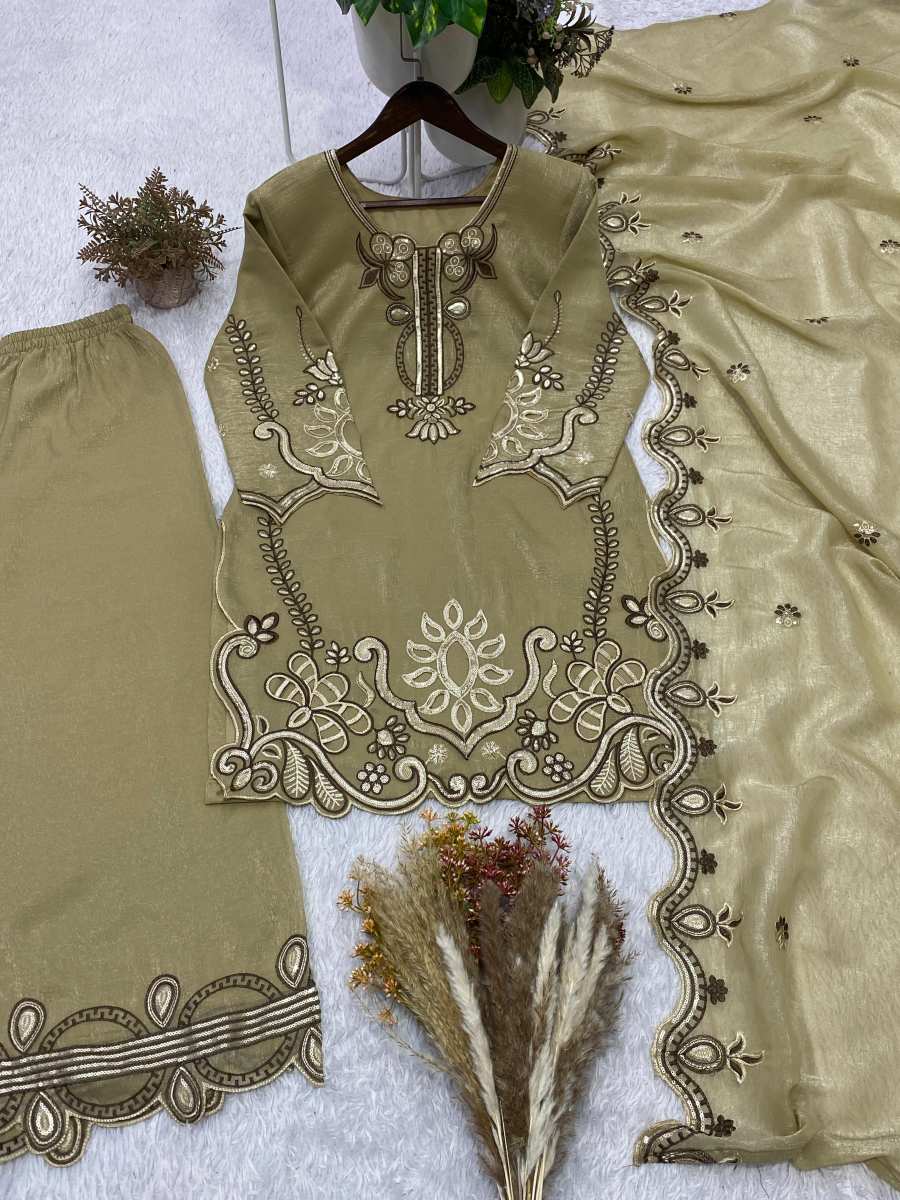 DESIGNER CRUNCHY SEQUENCE EMBROIDERY WITH CUT WORK TOP PALAZZO WITH DUPATTA WEDDING WEAR WHOLESALE PRICE ETHNIC GARMENT (6)