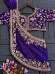 DESIGNER CRUNCHY SILK EMBROIDERY SEQUENCE WORK LEHENGA CHOLI WITH DUPATTA PARTY WEAR WHOLESALE PRICE ETHNIC GARMENT (5)
