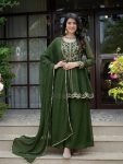 DESIGNER CRUNCHY SILK SEQUENCE EMBROIDERY WORK TOP PALAZZO WITH DUPATTA FESTIVE WEAR WHOLESALE PRICE ETHNIC GARMENT (2)