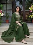 DESIGNER CRUNCHY SILK SEQUENCE EMBROIDERY WORK TOP PALAZZO WITH DUPATTA FESTIVE WEAR WHOLESALE PRICE ETHNIC GARMENT (2)