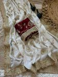 DESIGNER FANDY SATIN EMBROIDERY WORK SAREE WITH UNSTITCHED BLOUSE FESTIVAL WEAR WHOLESALE PRICE ETHNIC GARMENT (20)