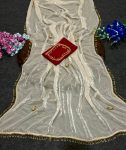DESIGNER FANDY SATTIN CRYSTAL MOTI LACE AND HANDWORK LATKAN SAREE WITH UNSTITCHED BLOUSE WEDDING WEAR WHOLESALE PRICE ETHNIC GARMENT (6)