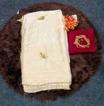 DESIGNER FANDY SATTIN CRYSTAL MOTI LACE AND HANDWORK LATKAN SAREE WITH UNSTITCHED BLOUSE WEDDING WEAR WHOLESALE PRICE ETHNIC GARMENT (6)