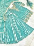 DESIGNER FENDY SILK EMBROIDERY SEQUENCE CODING AND REAL MIRROR HAND WORK TOP PALAZZO WITH DUPATTA FESTIVE WEAR WHOLESALE PRICE ETHNIC GARMENT (1)