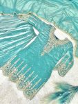 DESIGNER FENDY SILK EMBROIDERY SEQUENCE CODING AND REAL MIRROR HAND WORK TOP PALAZZO WITH DUPATTA FESTIVE WEAR WHOLESALE PRICE ETHNIC GARMENT (1)