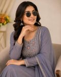 DESIGNER FENDY SILK SEQUENCE CODING EMBROIDERY BEADS WORK TOP PALAZZO WITH DUPATTA FESTIVE WEAR WHOLESALE PRICE ETHNIC GARMENT (5)