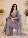 DESIGNER FENDY SILK SEQUENCE CODING EMBROIDERY BEADS WORK TOP PALAZZO WITH DUPATTA FESTIVE WEAR WHOLESALE PRICE ETHNIC GARMENT (5)