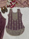 DESIGNER FENDY SILK SEQUENCE EMBROIDERY WORK TOP PALAZZO WITH DUPATTA FESTIVE WEAR WHOLESALE PRICE ETHNIC GARMENT (3)