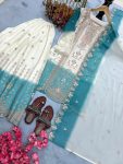 DESIGNER GEORGETTE EMBROIDERY THREAD WORK TOP PALAZZO WITH DUPATTA FESTIVE WEAR WHOLESALE PRICE ETHNIC GARMENT (4)
