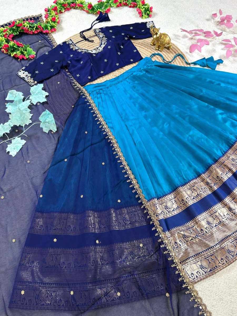 DESIGNER GEORGETTE EMBROIDERY WORK LEHENGA CHOLI WITH DUPATTA WEDDING WEAR WHOLESALE PRICE ETHNIC GARMENT (10)
