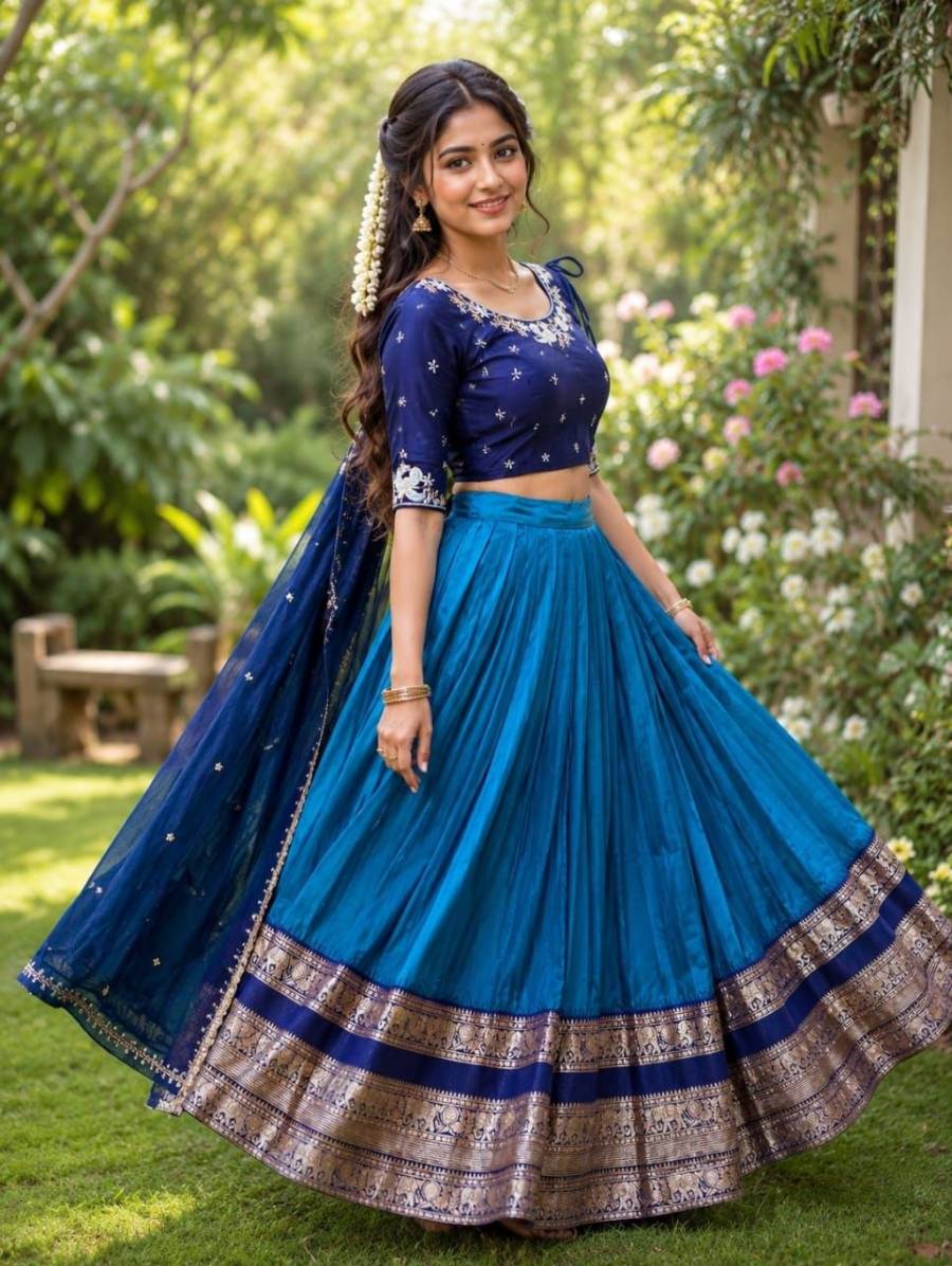 DESIGNER GEORGETTE EMBROIDERY WORK LEHENGA CHOLI WITH DUPATTA WEDDING WEAR WHOLESALE PRICE ETHNIC GARMENT (2)