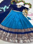 DESIGNER GEORGETTE EMBROIDERY WORK LEHENGA CHOLI WITH DUPATTA WEDDING WEAR WHOLESALE PRICE ETHNIC GARMENT (2)
