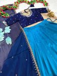 DESIGNER GEORGETTE EMBROIDERY WORK LEHENGA CHOLI WITH DUPATTA WEDDING WEAR WHOLESALE PRICE ETHNIC GARMENT (2)
